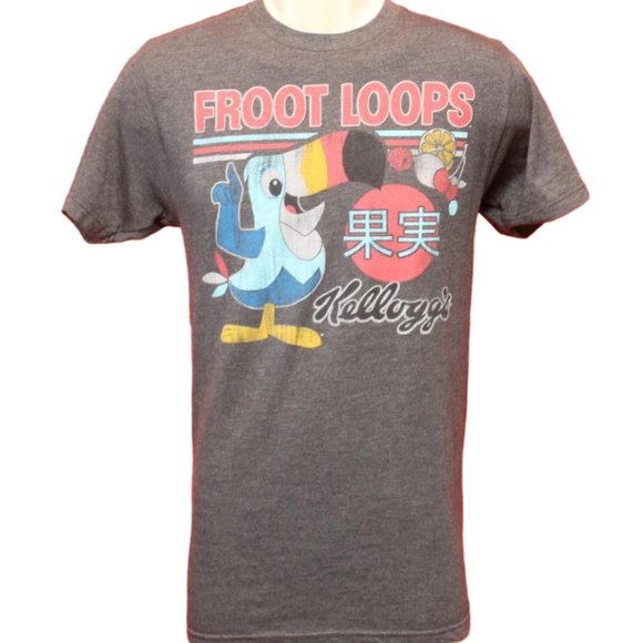 Kellogg's Other - Kellogg's Toucan Sam Froot Fruit Loops  Faded Small T-Shirt w/ Oriental Writing